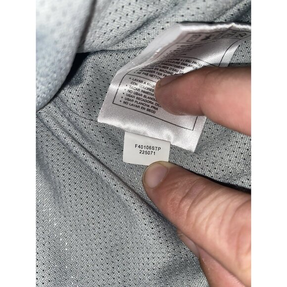 Vtg Y2K 2004 Nike Womens Metallic Silver Full Zip Jacket Size Medium - Picture 8 of 9